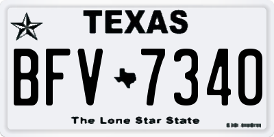 TX license plate BFV7340