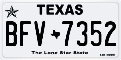 TX license plate BFV7352