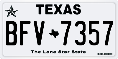 TX license plate BFV7357