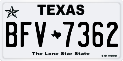 TX license plate BFV7362