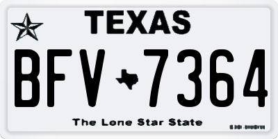 TX license plate BFV7364