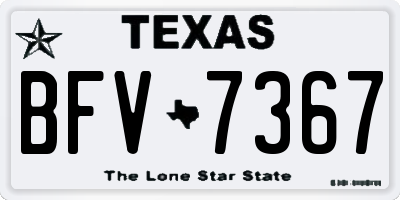 TX license plate BFV7367