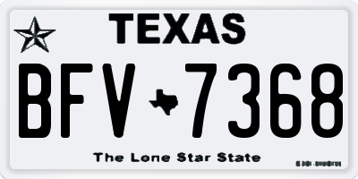 TX license plate BFV7368