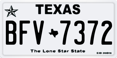 TX license plate BFV7372