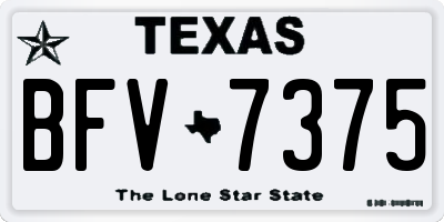 TX license plate BFV7375