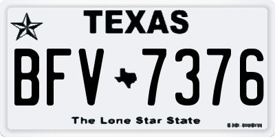 TX license plate BFV7376