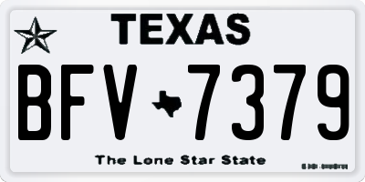 TX license plate BFV7379