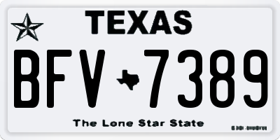 TX license plate BFV7389