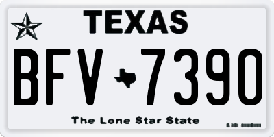 TX license plate BFV7390