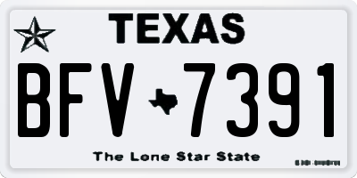 TX license plate BFV7391