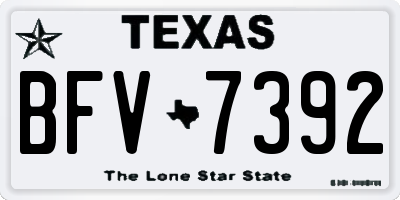 TX license plate BFV7392