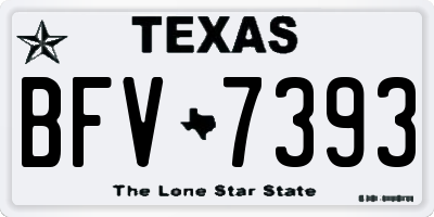 TX license plate BFV7393
