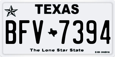 TX license plate BFV7394