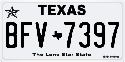 TX license plate BFV7397