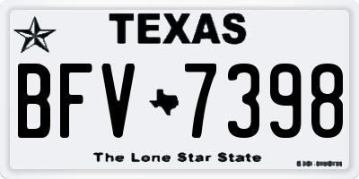 TX license plate BFV7398