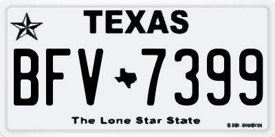 TX license plate BFV7399