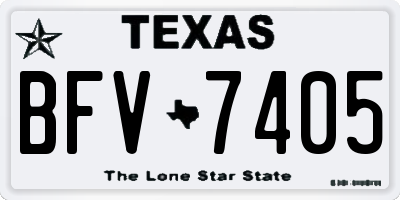 TX license plate BFV7405