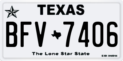 TX license plate BFV7406
