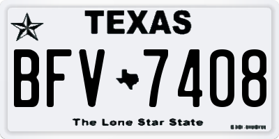 TX license plate BFV7408