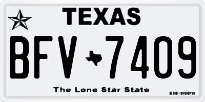 TX license plate BFV7409