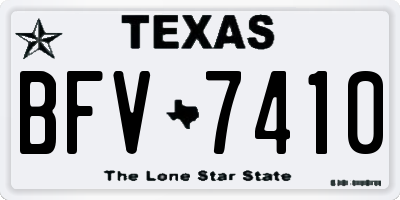 TX license plate BFV7410