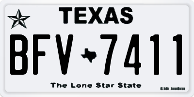 TX license plate BFV7411