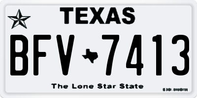 TX license plate BFV7413