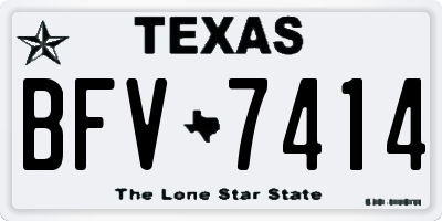 TX license plate BFV7414