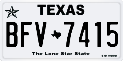 TX license plate BFV7415
