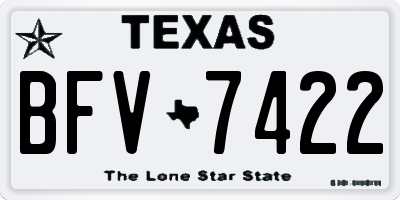 TX license plate BFV7422