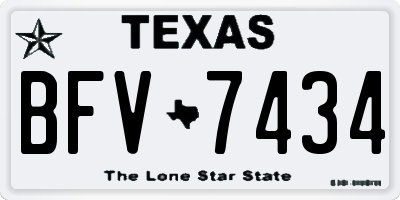 TX license plate BFV7434