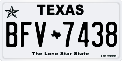 TX license plate BFV7438