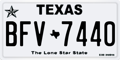 TX license plate BFV7440