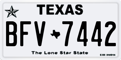 TX license plate BFV7442