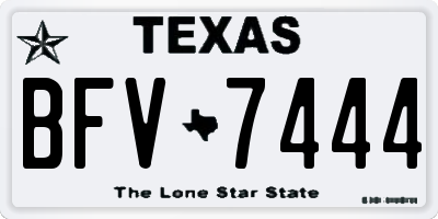 TX license plate BFV7444