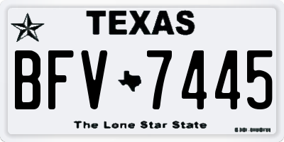 TX license plate BFV7445