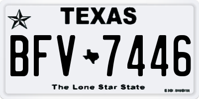 TX license plate BFV7446