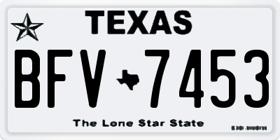 TX license plate BFV7453