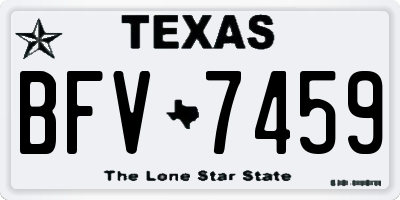 TX license plate BFV7459