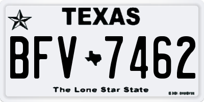 TX license plate BFV7462