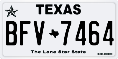 TX license plate BFV7464