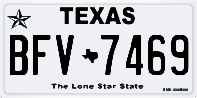 TX license plate BFV7469
