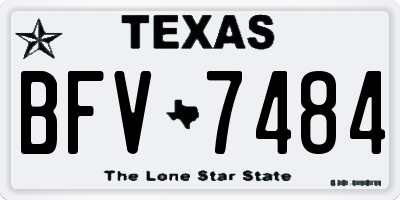 TX license plate BFV7484
