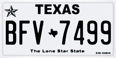 TX license plate BFV7499