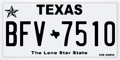 TX license plate BFV7510
