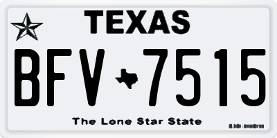 TX license plate BFV7515