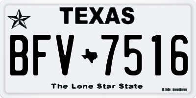 TX license plate BFV7516