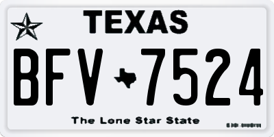 TX license plate BFV7524