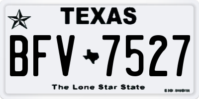 TX license plate BFV7527