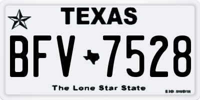 TX license plate BFV7528